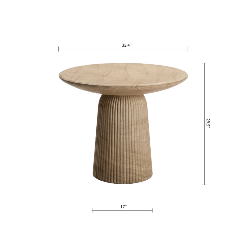 Wayfair Foundry Select Faux Travertine Bistro Table Tithi Concrete Patio Table For Indoor And Outdoor Use