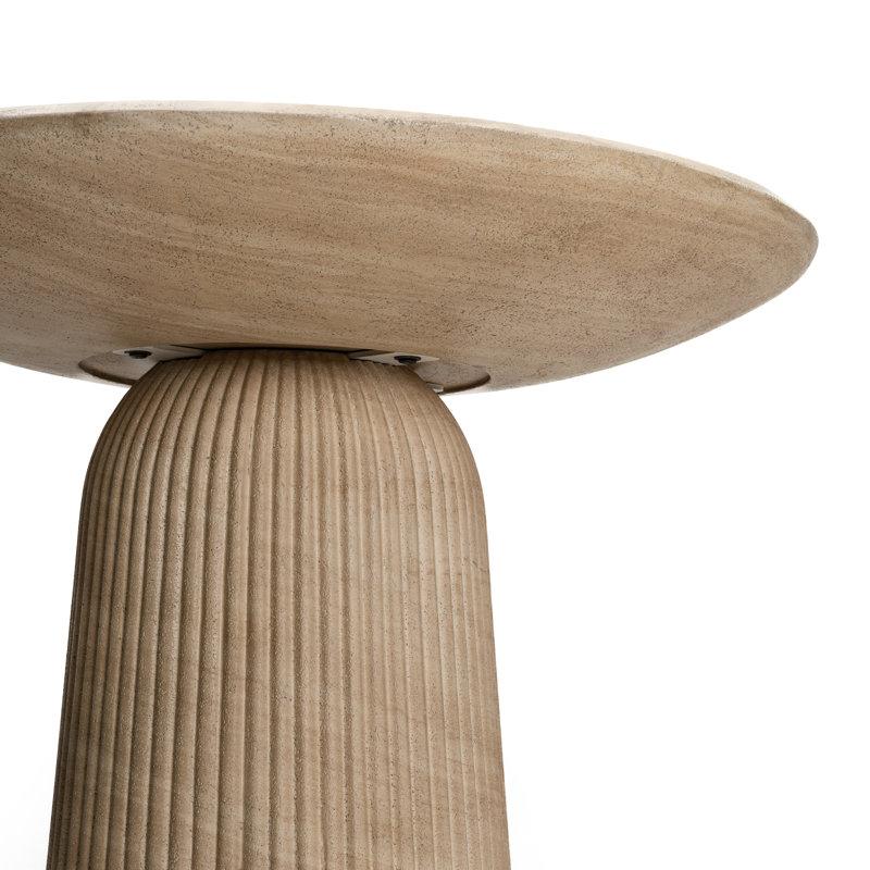 Wayfair Foundry Select Faux Travertine Bistro Table Tithi Concrete Patio Table For Indoor And Outdoor Use