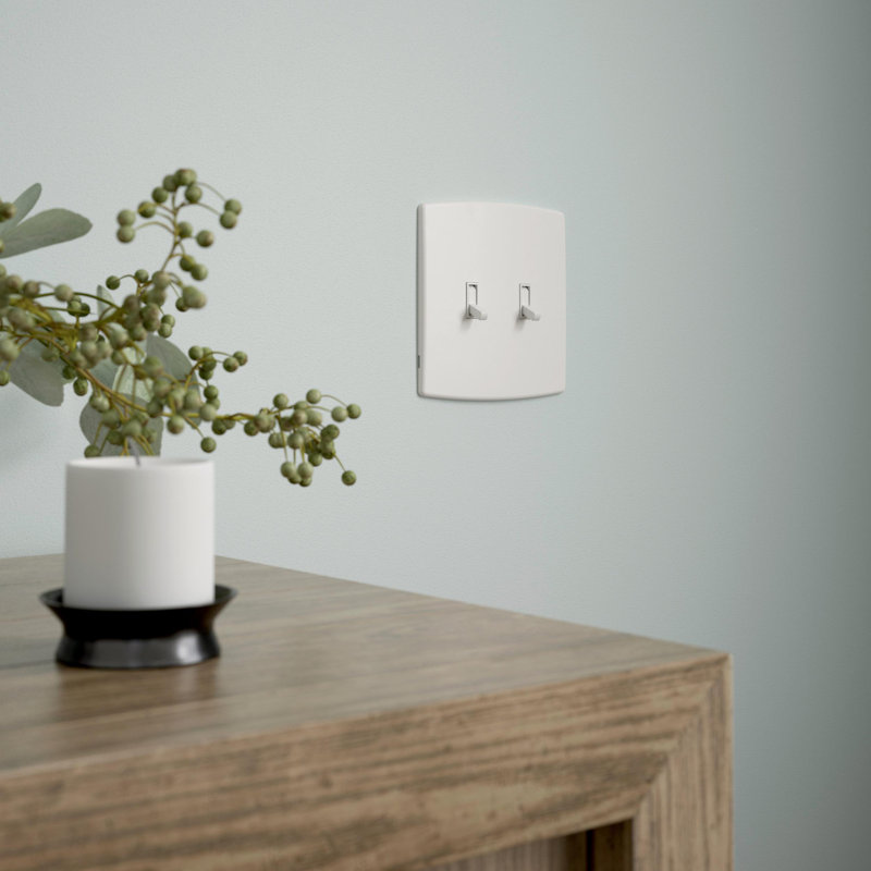 Wayfair Franklin Brass Soft Modern 2-Gang Concealed Mount Light Switch/Toggle Wall Plate (Set of 3)