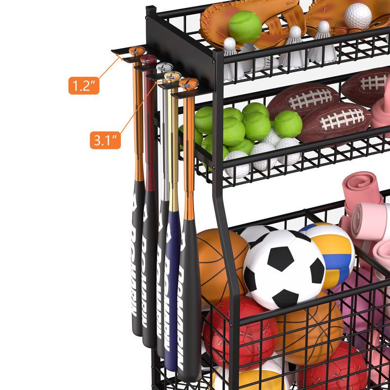 Wayfair Freestanding Sports Storage Rack For Sports Gear