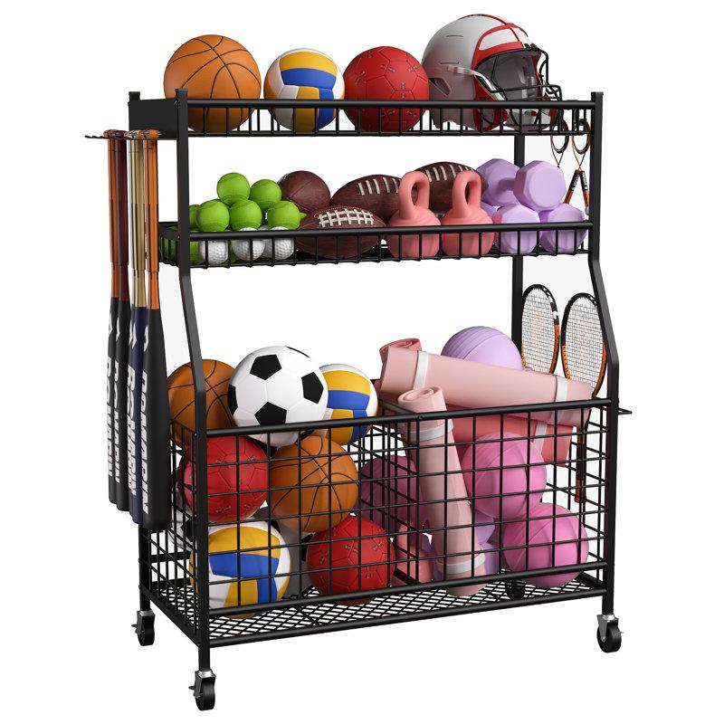 Wayfair Freestanding Sports Storage Rack For Sports Gear