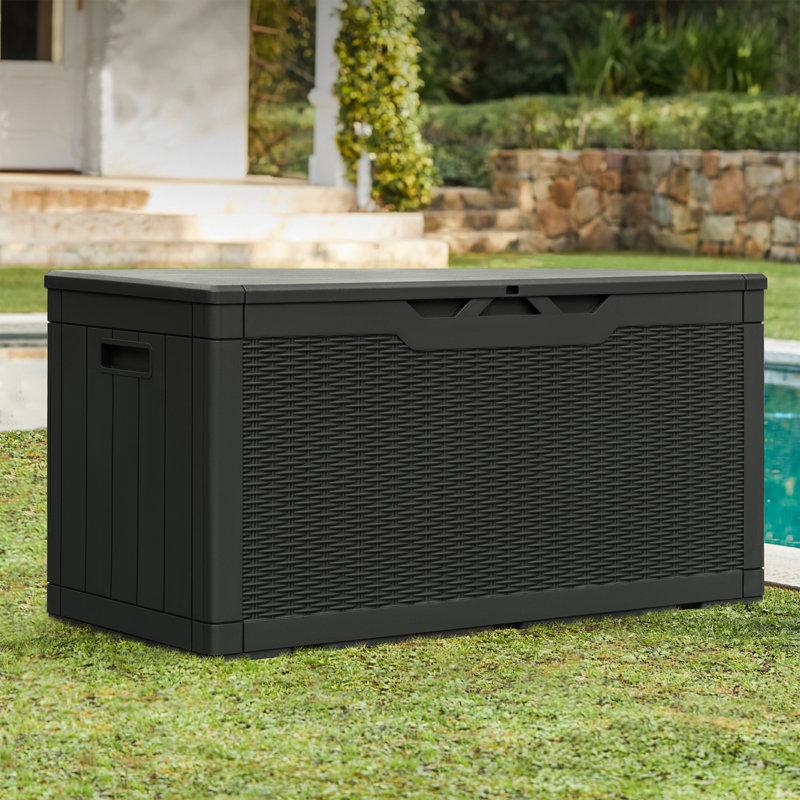 Wayfair Furmax 48.6'' W 100 Gallons Resin Lockable Deck Box