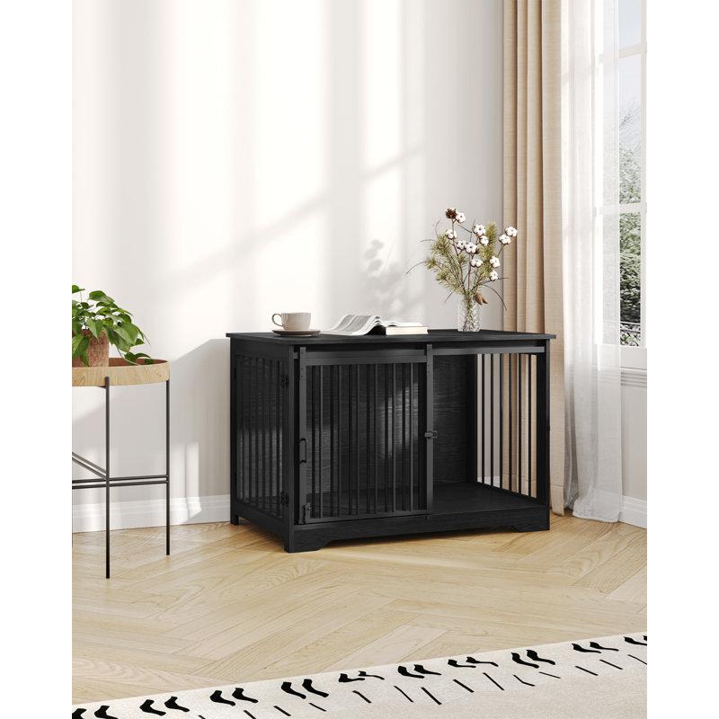 Wayfair Furniture Style Dog Crate Heavy-Duty Dog Kennels With Sliding Barn Door Wooden Dog House For Small/Medium/Large Dogs End Side Table TV Stand
