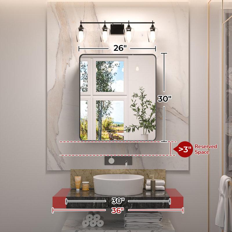 Wayfair Gervon Rectangle Recessed Or Surface Medicine Cabinet With Shelves And Mirror