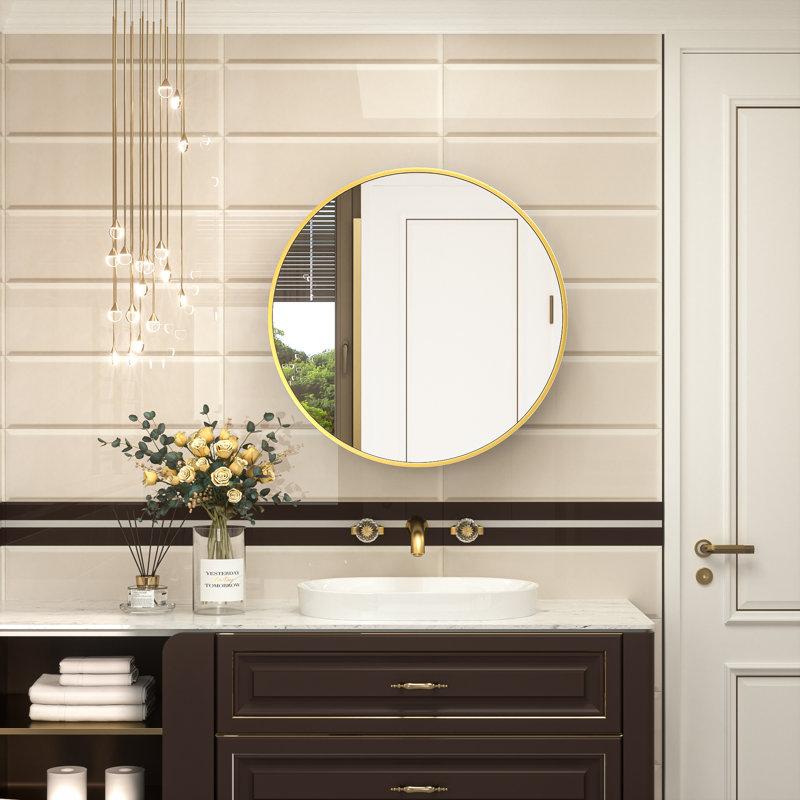 Wayfair Gervon Round Wall Mounted Medicine Cabinet With Shelves