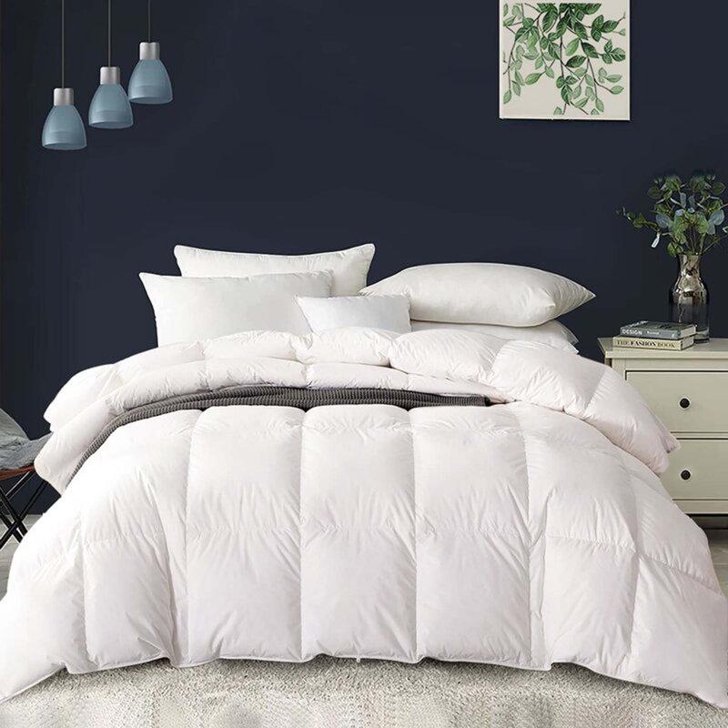 Wayfair Goose Feather Down Duvet All-Season Feather Down Duvet Ultra-Soft-Cotton Bed Duvet Insert With Corner Tabs