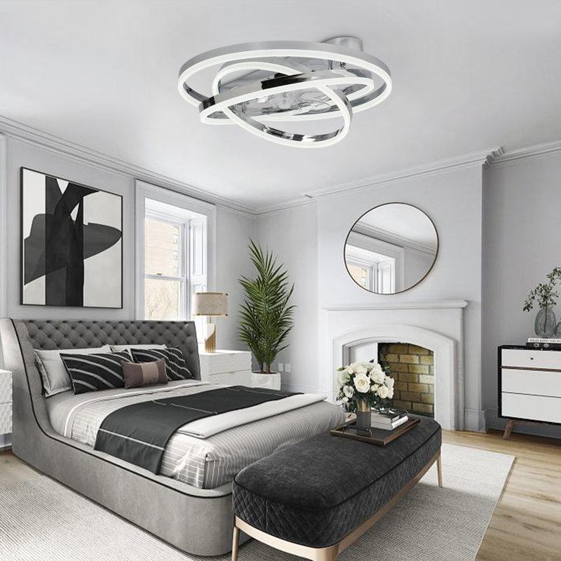 Wayfair Hagensee 24" DIY Shade Reversible Ceiling Fan With Dimmable LED Light And Remote