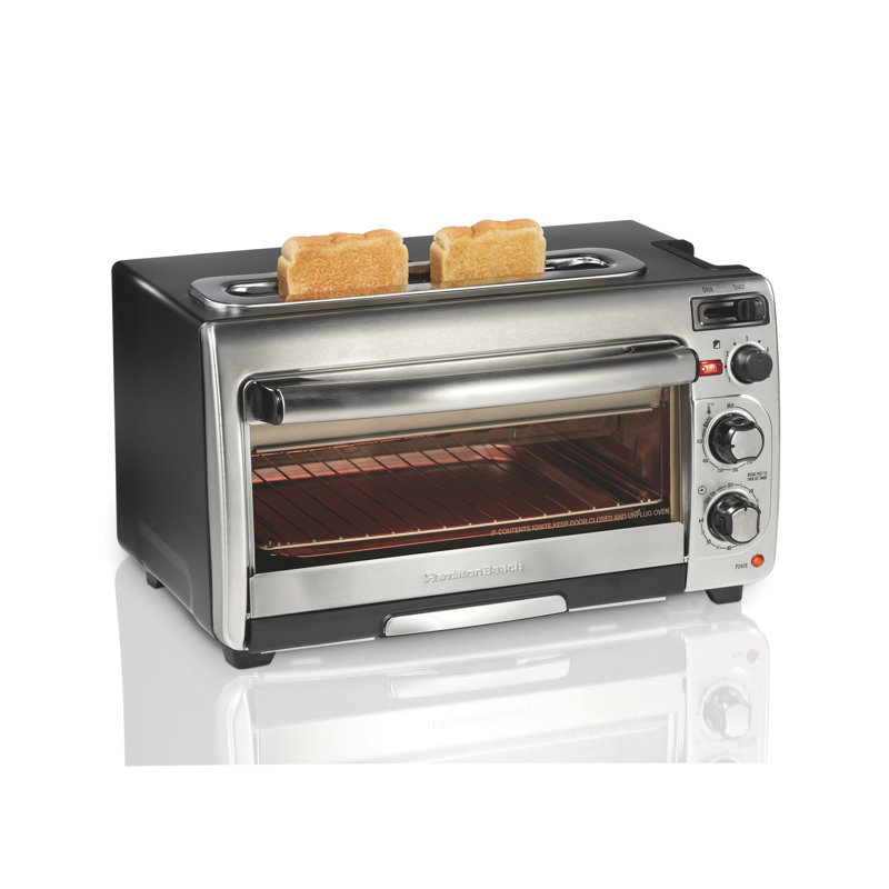 Wayfair Hamilton Beach® 2-in-1 Countertop Toaster Oven And Long Slot 2-Slice Toaster With 60 Minute Timer Automatic Shut Off And Shade Selector