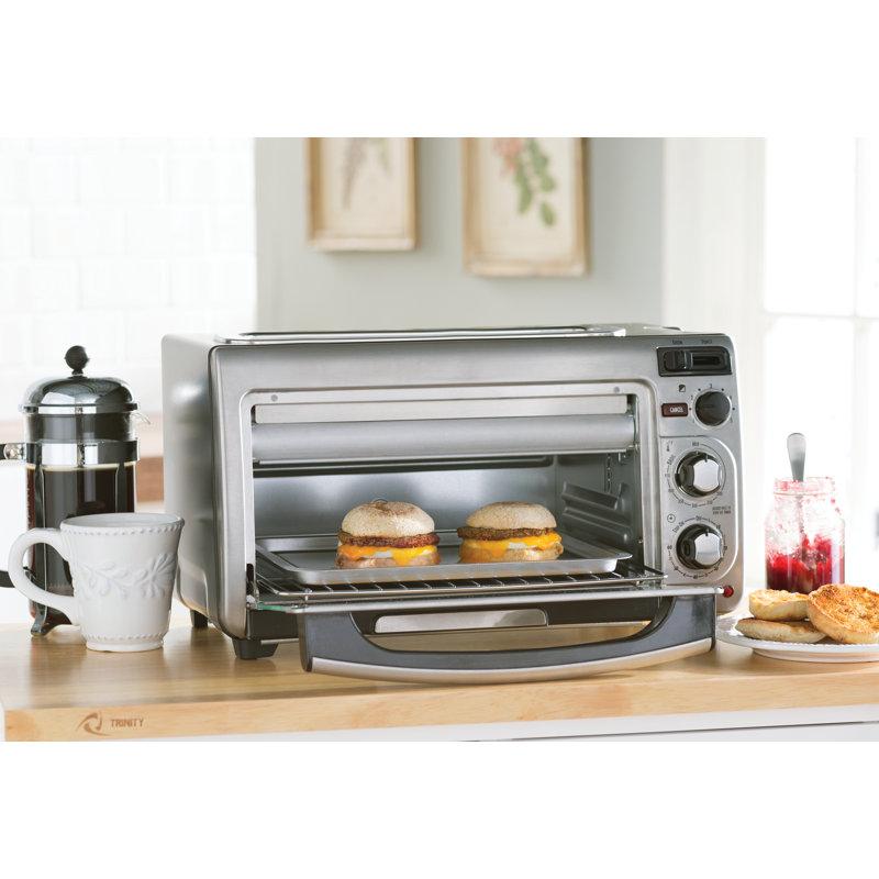 Wayfair Hamilton Beach® 2-in-1 Countertop Toaster Oven And Long Slot 2-Slice Toaster With 60 Minute Timer Automatic Shut Off And Shade Selector
