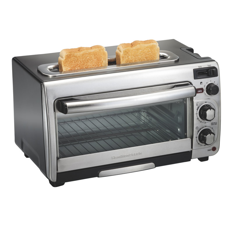 Wayfair Hamilton Beach® 2-in-1 Countertop Toaster Oven and Long Slot 2-Slice Toaster with 60 Minute Timer Automatic Shut Off and Shade Selector