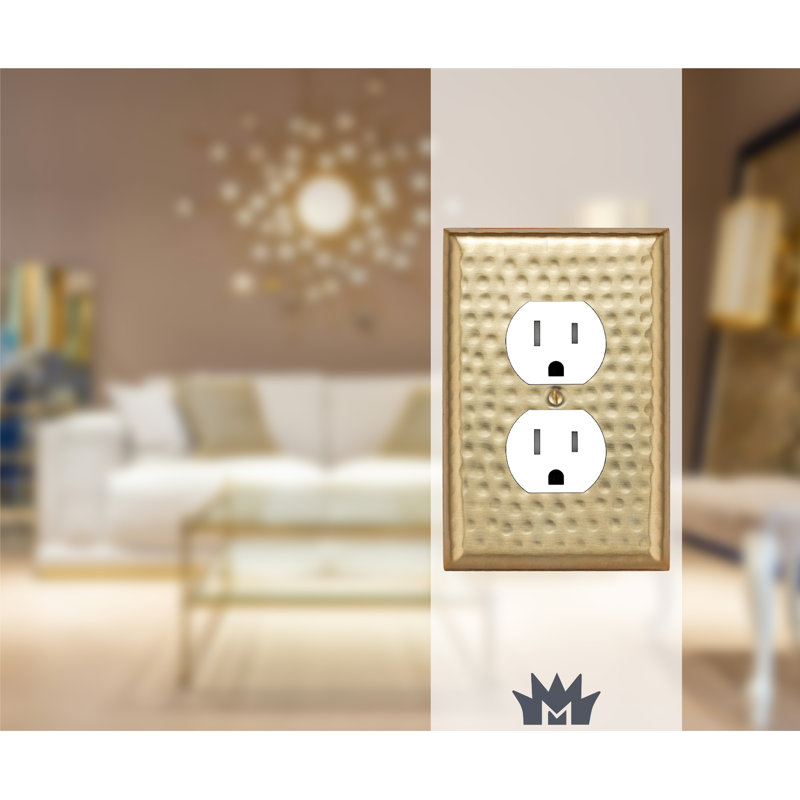Wayfair Hand Hammered 1 - Gang Duplex Outlet Standard Wall Plate