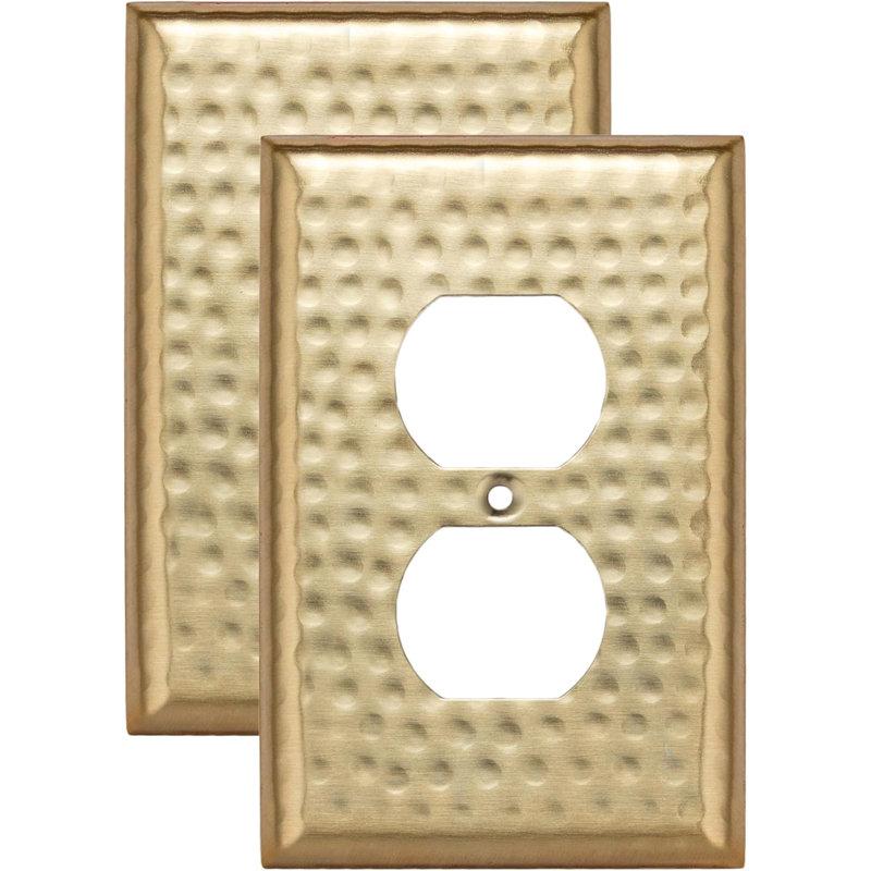 Wayfair Hand Hammered 1 - Gang Duplex Outlet Standard Wall Plate