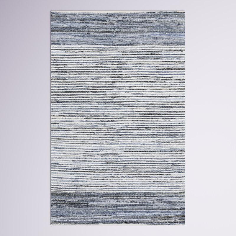 Wayfair Handmade Braided Cotton Bright Blue/Navy Rug
