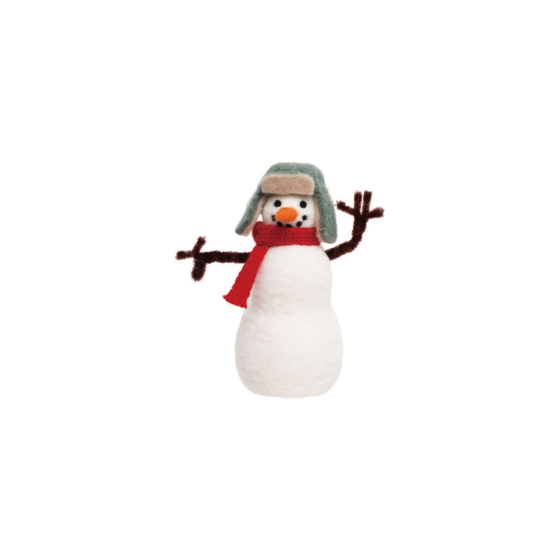 Wayfair Handmade Fabric And Wool Felt Snowman With Hat