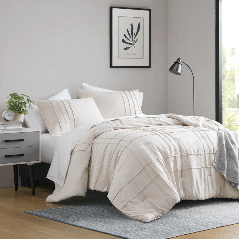 Wayfair Harris Soft Washed Pinch Pleated Comforter Set