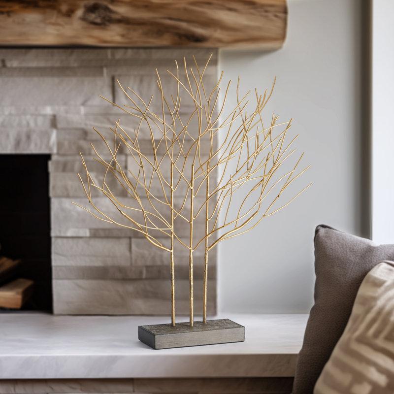 Wayfair Hash Grove Of Trees Handmade Metal Sculpture On Stand
