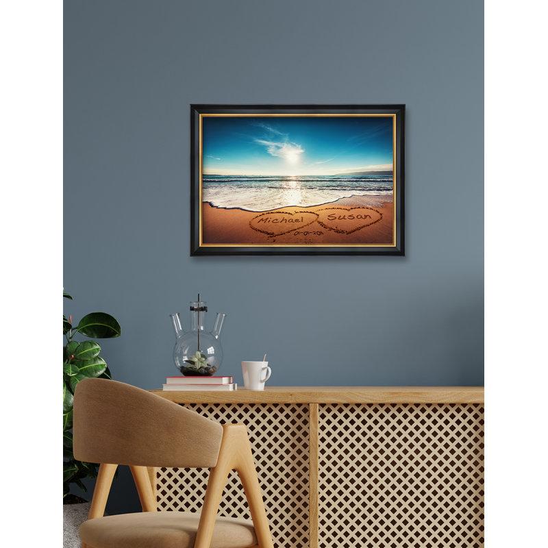 Wayfair Heart in Heart Personalized Artwork with Names and Date Custom Gift for Anniversary Wedding Birthday Holidays