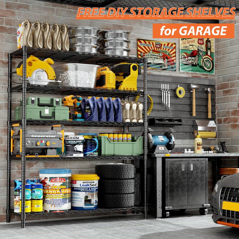 Wayfair Height-Adjustable Garage Wire Shelving Unit For Kitchen Laundry Room Pantry Warehouse Basement