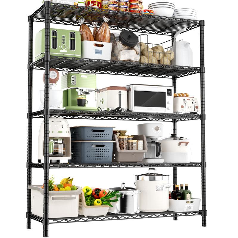 Wayfair Height-Adjustable Garage Wire Shelving Unit For Kitchen Laundry Room Pantry Warehouse Basement