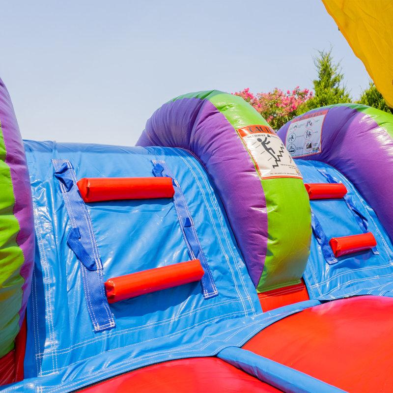 Wayfair HeroKiddo Jelly Bean Castle Commercial Grade Bounce House Water Slide With Splash Pool (with Blower)