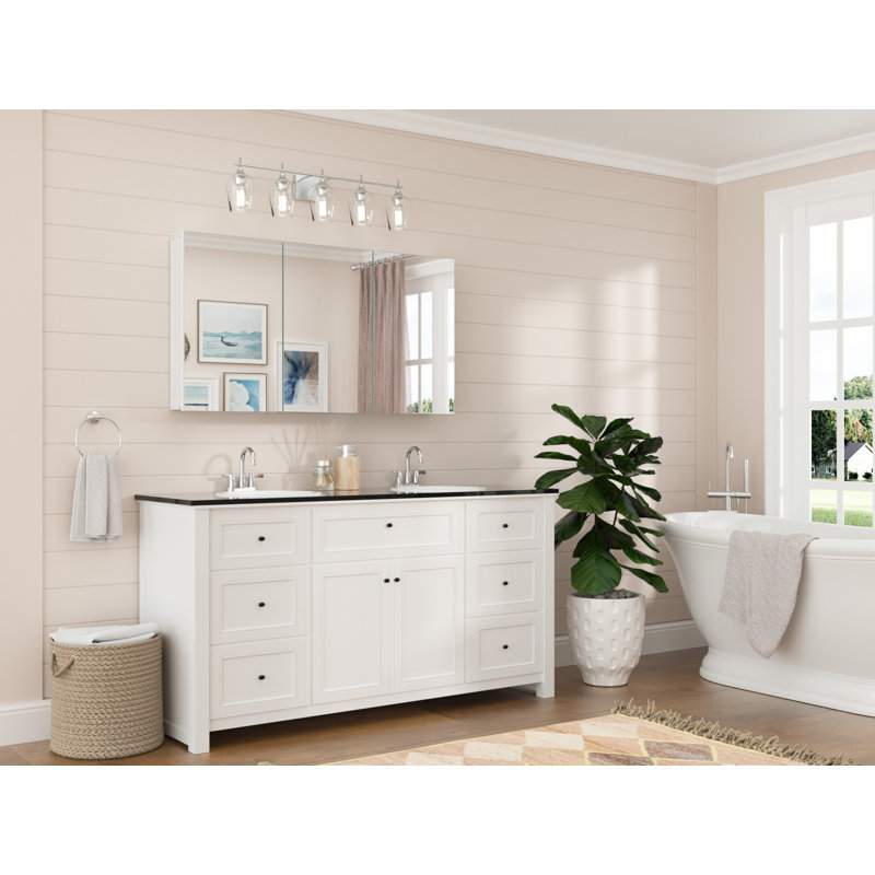 Wayfair Husai Recessed Or Surface Mount Aluminum Frameless Medicine Cabinet With Mirrored Door And Adjustable Shelves