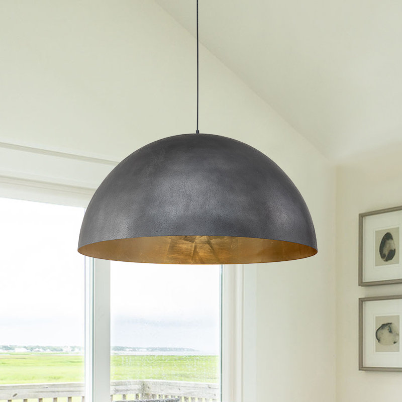 Wayfair Industrial Oversized Large Metal Dome Pendant