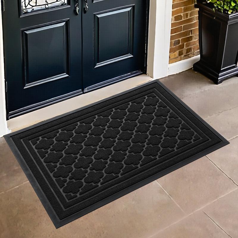 Wayfair Ingelbert Personalizable Non-Slip Geometric Outdoor Doormat