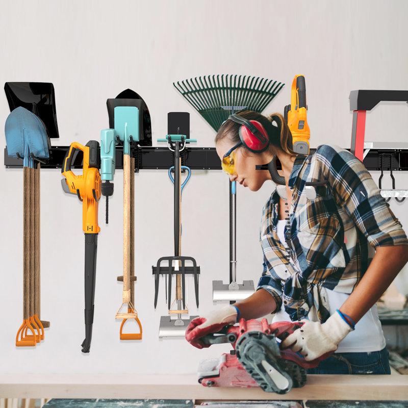 Wayfair Jahnke Garage Tool Storage Rack Heavy Duty Garage Storage Organizer Rack System Wall Mounted Tool