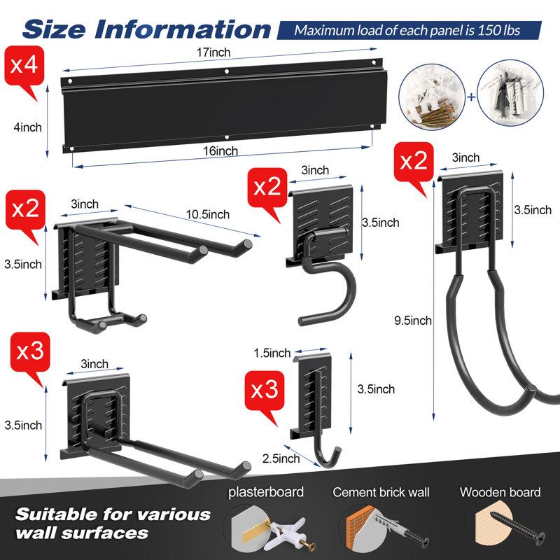 Wayfair Jahnke Garage Tool Storage Rack Heavy Duty Garage Storage Organizer Rack System Wall Mounted Tool