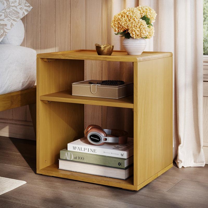 Wayfair Jamerian Rubber Wood Nightstand Modern Bedside Table Without Drawer Bed Night Stands Side Tables For Bedroom Living Room & Reading Room