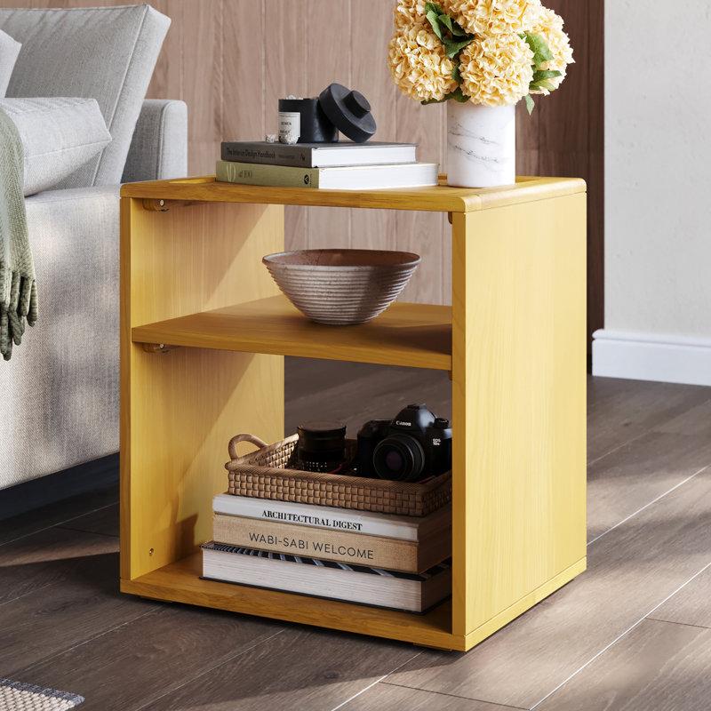 Wayfair Jamerian Rubber Wood Nightstand Modern Bedside Table Without Drawer Bed Night Stands Side Tables For Bedroom Living Room & Reading Room