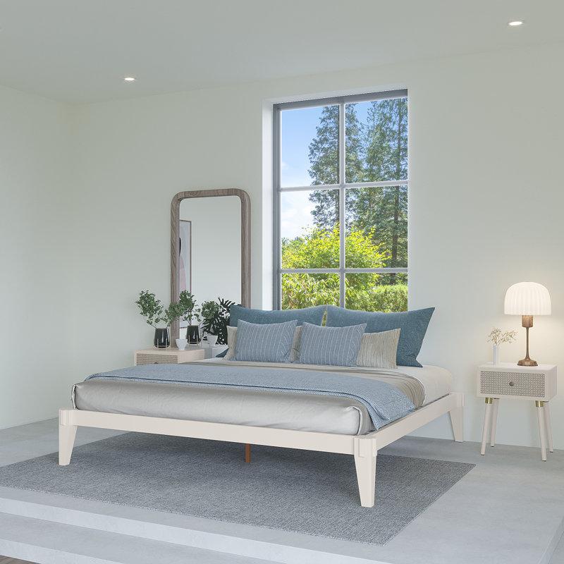Wayfair Jamerian Solid Wood Platform Bed Frame Without Headboard Modern Bed