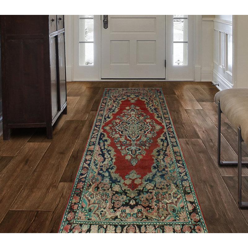 Wayfair Jamiylah One-of-a-Kind 3'8" X 10'9" 1980s Runner Wool Area Rug In