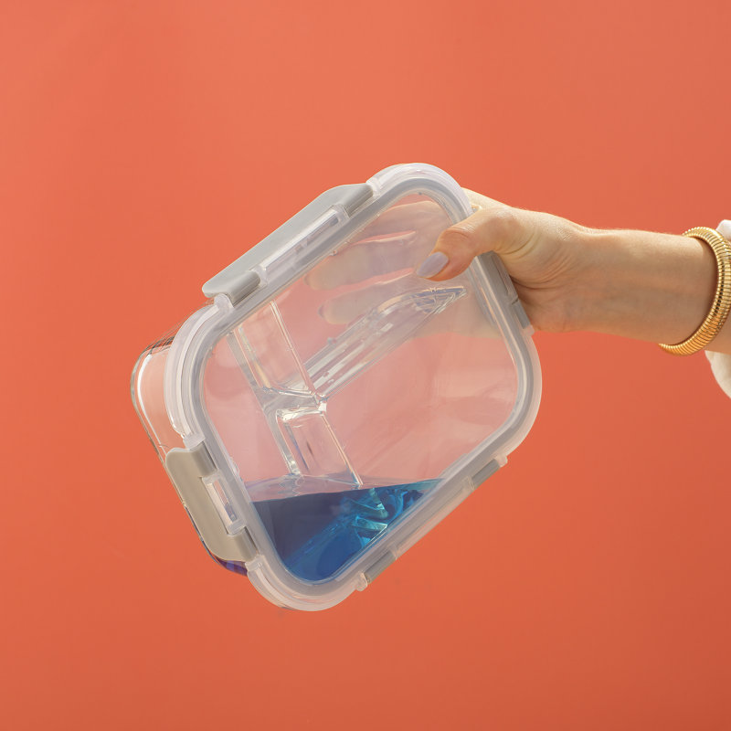 Wayfair JoyJolt 10-Piece 3-Section Glass Food Storage Container (Set Of 5)