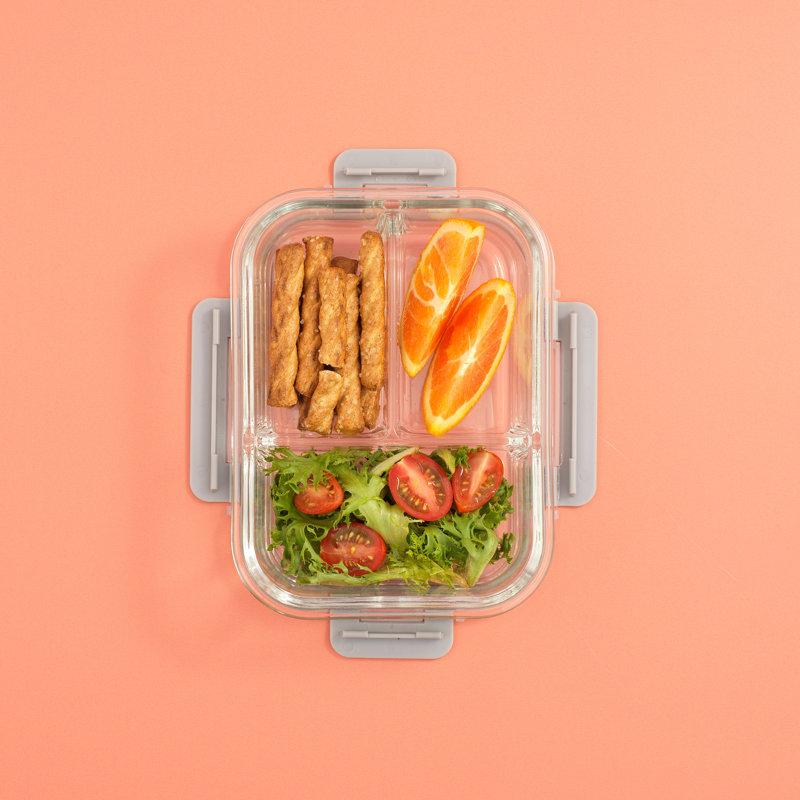 Wayfair JoyJolt 10-Piece 3-Section Glass Food Storage Container (Set Of 5)