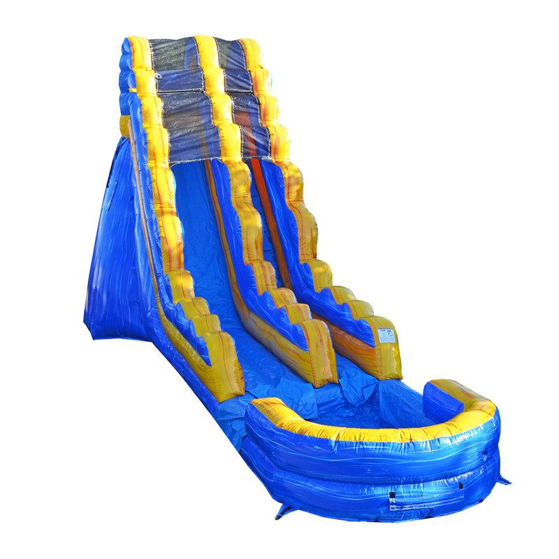 Wayfair JumpOrange 19 FT Amazon River Water Slide With Attached Pool For Kids And Adults (with Blower)