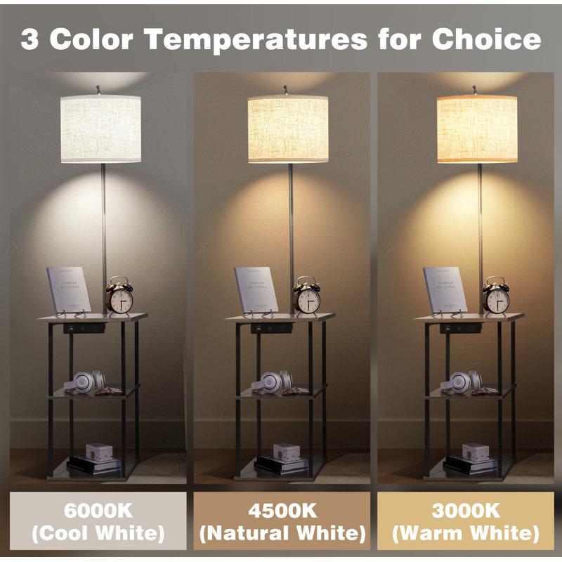 Wayfair Kartrina 59.84'' Tray Table Floor Lamp With USB & Type-C & AC Port