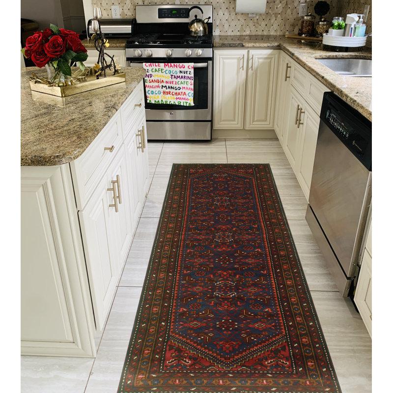 Wayfair Kayvien One-of-a-Kind 3'6" X 9'10" 1980s Runner Wool Area Rug In