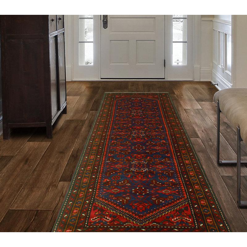 Wayfair Kayvien One-of-a-Kind 3'6" X 9'10" 1980s Runner Wool Area Rug in