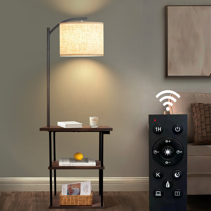 Wayfair Kazeem 59.84" Tray Table Floor Lamp With USB