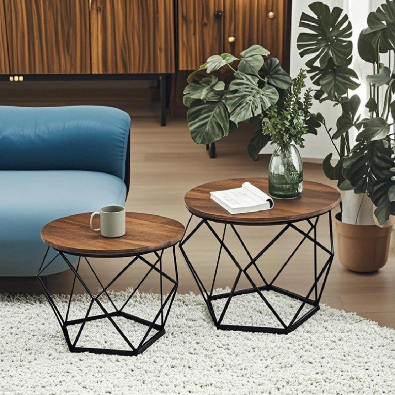Wayfair Keema Frame 2 Piece Bunching Coffee Table Sets