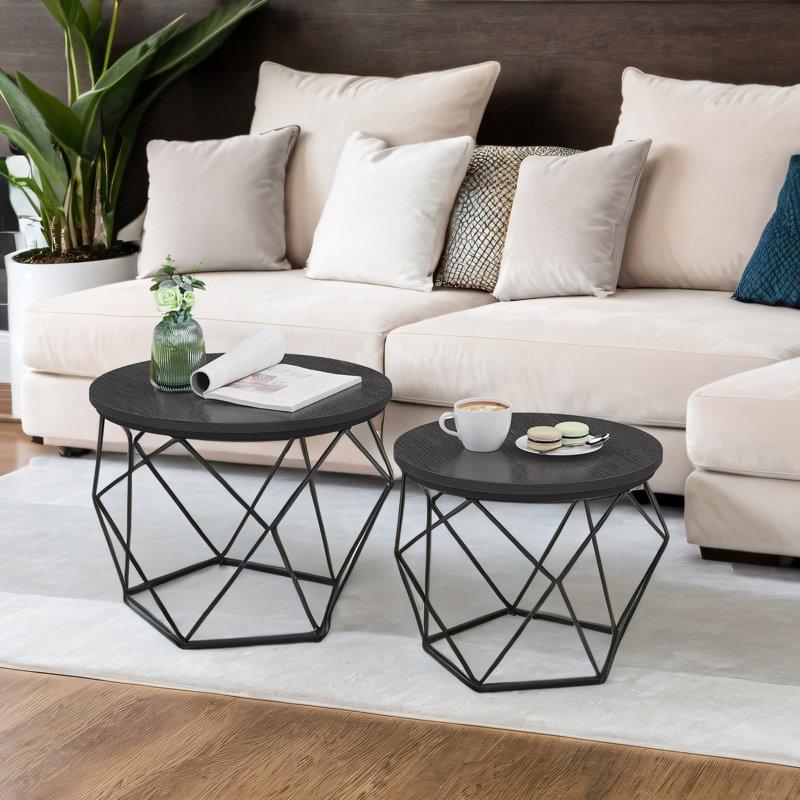 Wayfair Keema Frame 2 Piece Bunching Coffee Table Sets