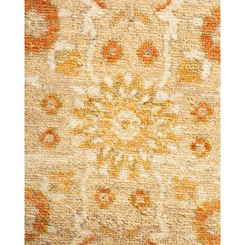 Wayfair Keenan One-of-a-Kind Hand-Knotted Area Rug - Ivory 4'2" X 5'10"