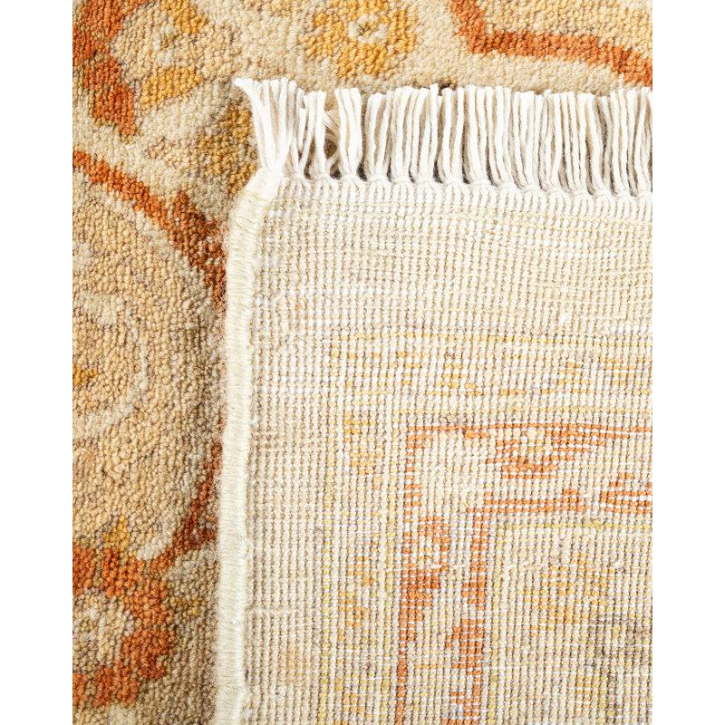 Wayfair Keenan One-of-a-Kind Hand-Knotted Area Rug - Ivory 4'2" X 5'10"