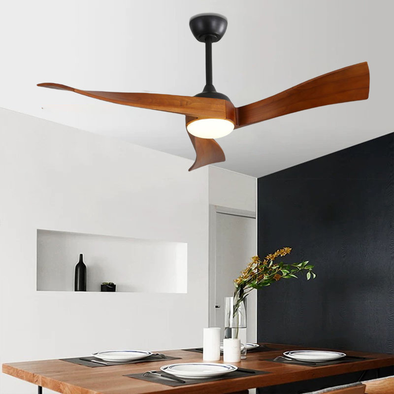 Wayfair Kemp 52'' 3 - Blade Classic Propeller Ceiling Fan With Remote Control And LED Light Kit Included