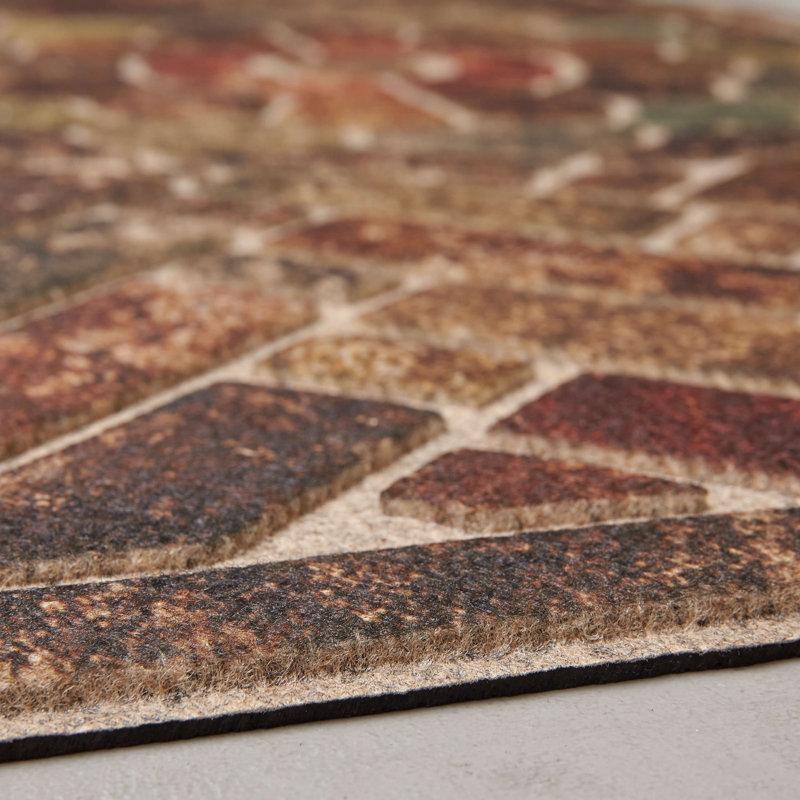 Wayfair Kesha Ornamental Tiled Medallion Recycled Rubber All Weather Indoor Outdoor Non-Slip Door Mat