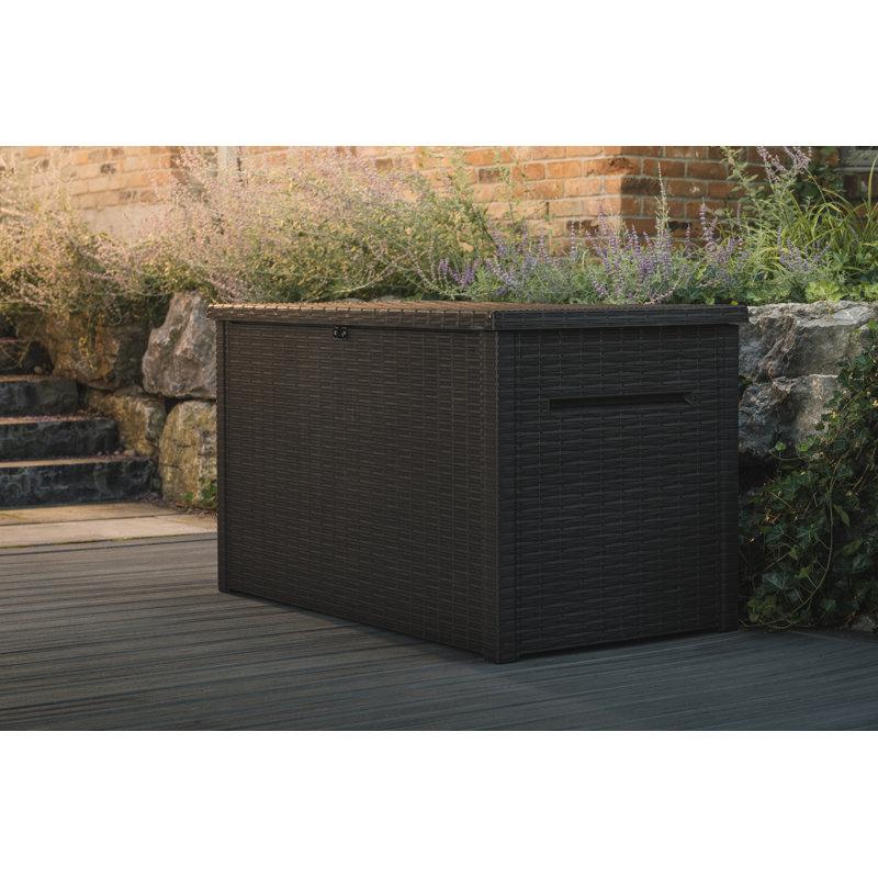 Wayfair Keter Java 230 Gallon XXL Durable Resin Outdoor Storage And Organization Deck Box Ideal For Garden Patio Furniture And Supplies