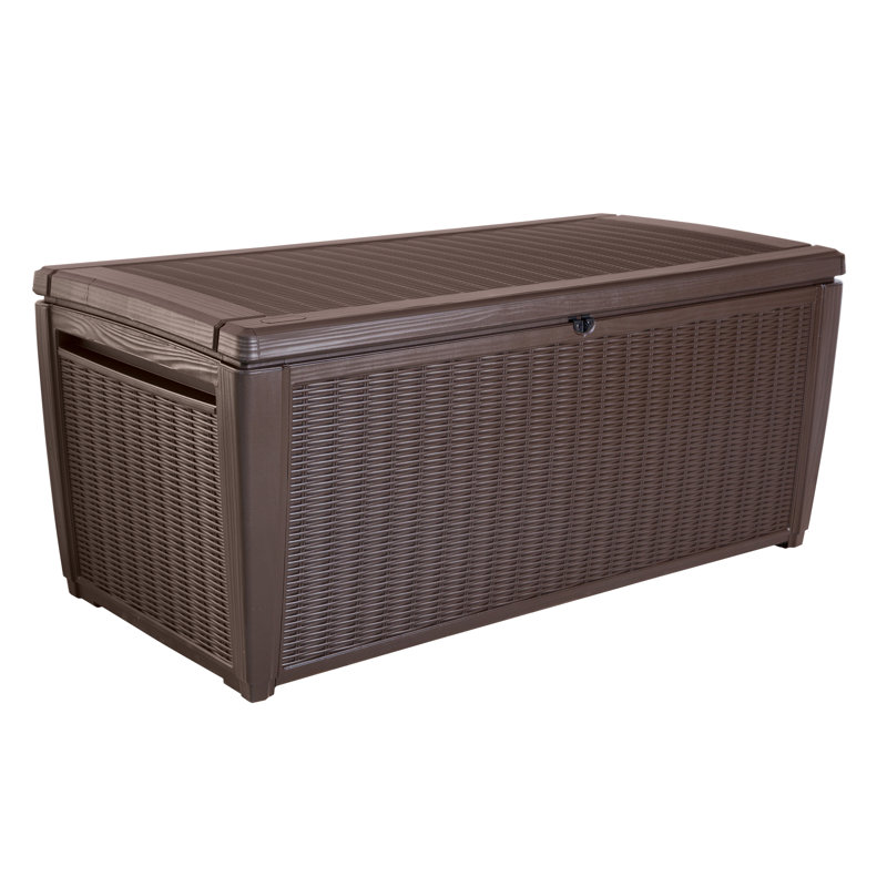 Wayfair Keter Sumatra 135 Gallon Large Durable Resin Outdoor Storage And Organization Deck Box Ideal For Garden Patio Furniture And Supplies