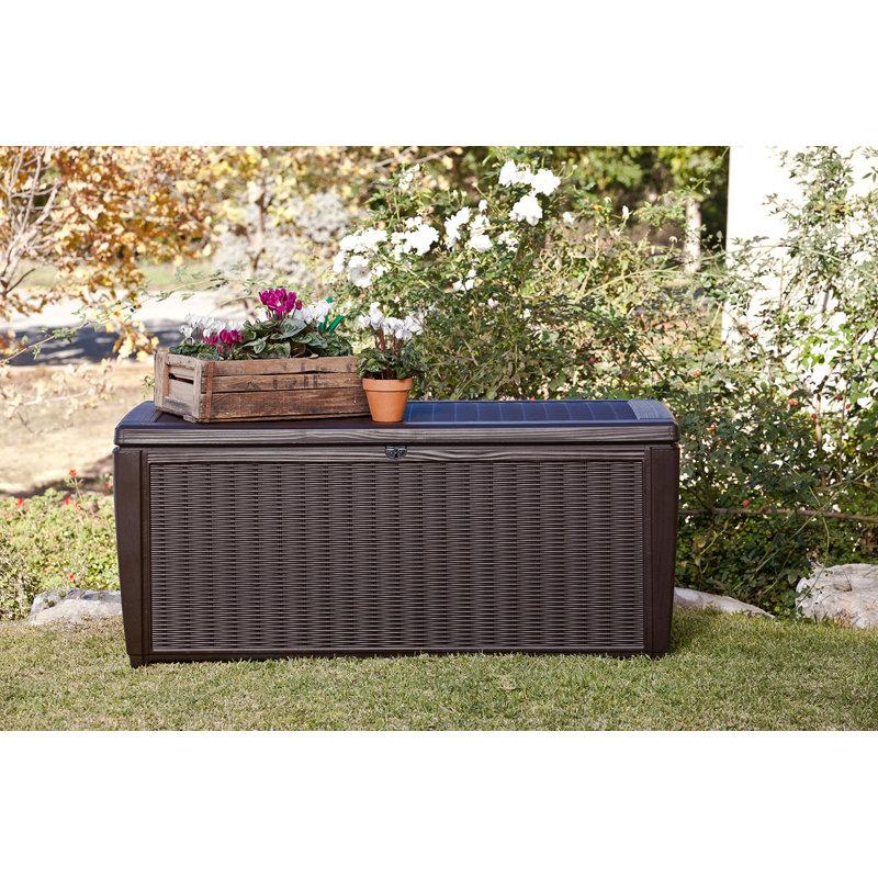 Wayfair Keter Sumatra 135 Gallon Large Durable Resin Outdoor Storage And Organization Deck Box Ideal For Garden Patio Furniture And Supplies