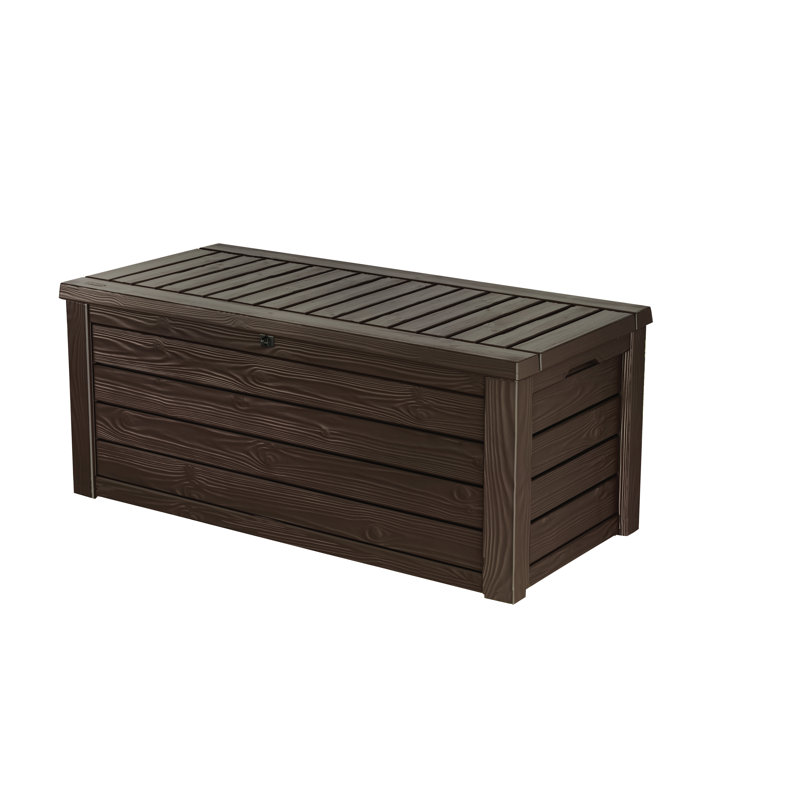 Wayfair Keter Westwood 150 Gallon Large Durable Resin Outdoor Storage and Organization Deck Box For Patio Furniture and Supplies